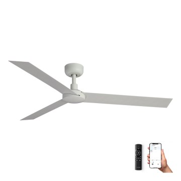 FARO 34292WP - Wentylator sufitowy CRUISER XL biały śr. 160 cm SMART + pilot zdalnego sterowania