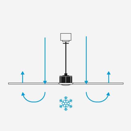 FARO 34293WT1S - LED ściemnialny wentylator sufitowy CRUISER XL LED/18W/230V 2700/3000/4000K średnica 160 cm czarny Wi-Fi Tuya + pilot zdalnego sterowania