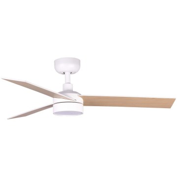 FARO 34295WT1S - ściemnialny wentylator sufitowy RUDDER S LED/18W/230V 2700/3000/4000K śr. 106 cm beżowy/biały Wi‑Fi Tuya + pilot zdalnego sterowania