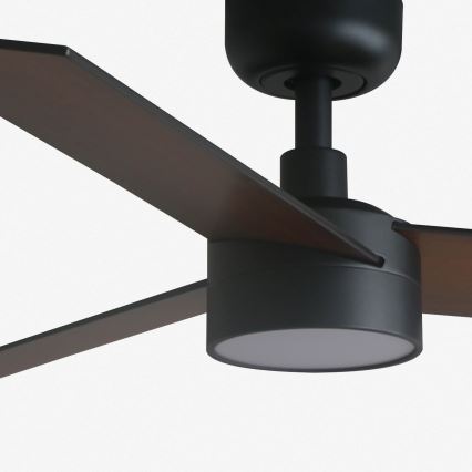 FARO 34296-1TW - LED Ściemnialny wentylator sufitowy RUDDER S LED/18W/230V 2700/4000/6500K śr. 106 cm czarny + pilot dalnego sterowania