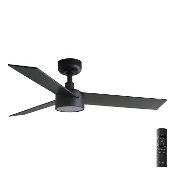 FARO 34296-1TW - LED Ściemnialny wentylator sufitowy RUDDER S LED/18W/230V 2700/4000/6500K śr. 106 cm czarny + pilot dalnego sterowania