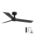 FARO 34296WP - Wentylator sufitowy RUDDER S czarny śr. 106 cm SMART + pilot zdalnego sterowania