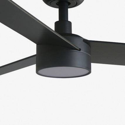 FARO 34296WT-1TW - LED Ściemnialny wentylator sufitowy RUDDER S LED/18W/230V 2700/4350/6000K czarny/brązowe śr. 106 cm Wi-Fi Tuya + pilot zdalnego sterowania
