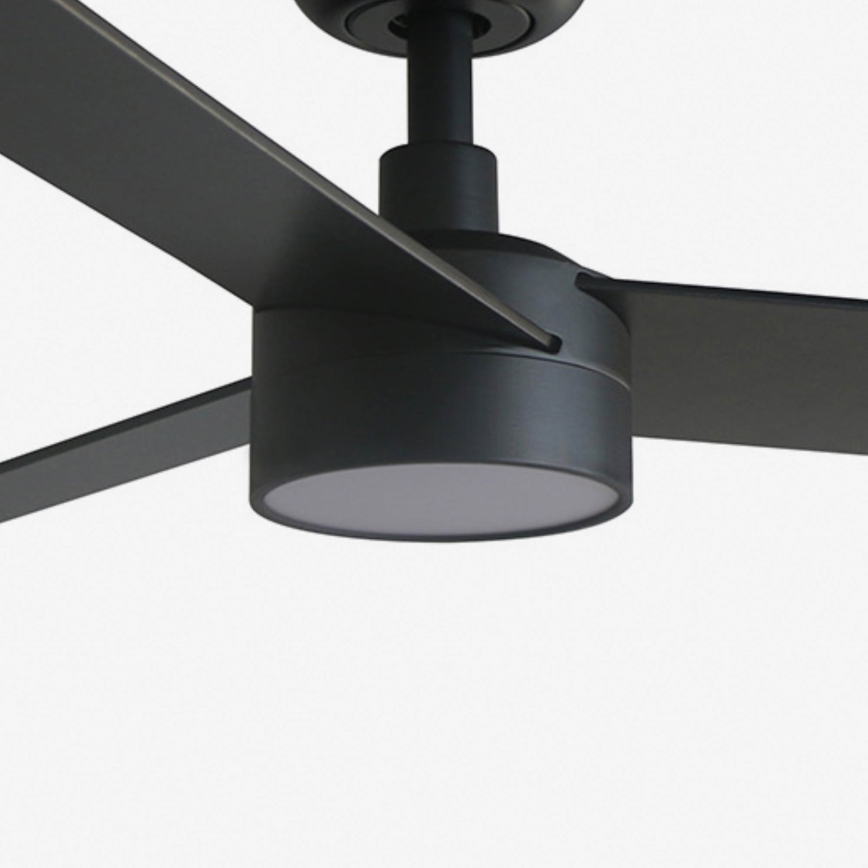 FARO 34296WT-1TW - LED Ściemnialny wentylator sufitowy RUDDER S LED/18W/230V 2700/4350/6000K czarny/brązowe śr. 106 cm Wi-Fi Tuya + pilot zdalnego sterowania