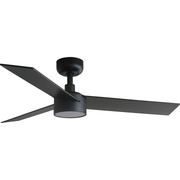 FARO 34296WT-1TW - LED Ściemnialny wentylator sufitowy RUDDER S LED/18W/230V 2700/4350/6000K czarny/brązowe śr. 106 cm Wi-Fi Tuya + pilot zdalnego sterowania