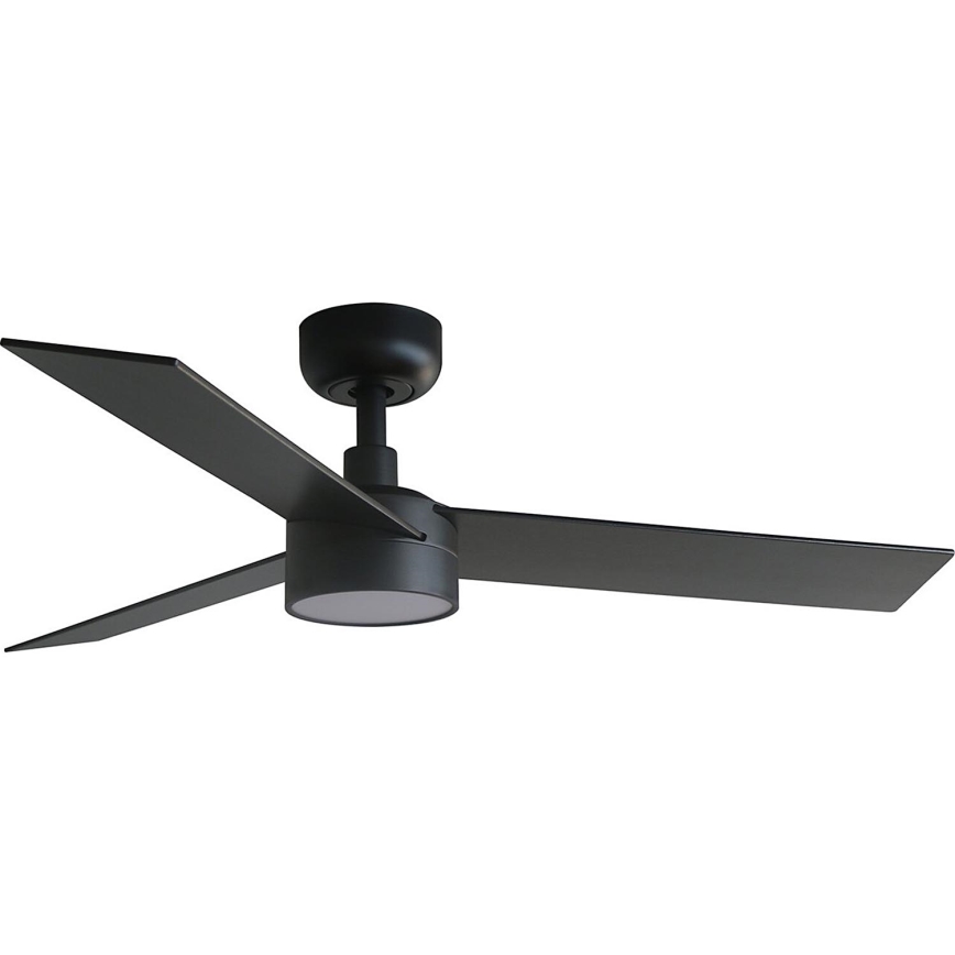 FARO 34296WT-1TW - LED Ściemnialny wentylator sufitowy RUDDER S LED/18W/230V 2700/4350/6000K czarny/brązowe śr. 106 cm Wi-Fi Tuya + pilot zdalnego sterowania