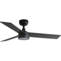 FARO 34296WT-1TW - LED Ściemnialny wentylator sufitowy RUDDER S LED/18W/230V 2700/4350/6000K czarny/brązowy śr. 106 cm Wi-Fi Tuya + zdalne sterowanie