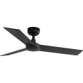 FARO 34296WT - Wentylator sufitowy RUDDER S czarny/brązowy śr. 106 cm Wi-Fi Tuya + zdalne sterowanie
