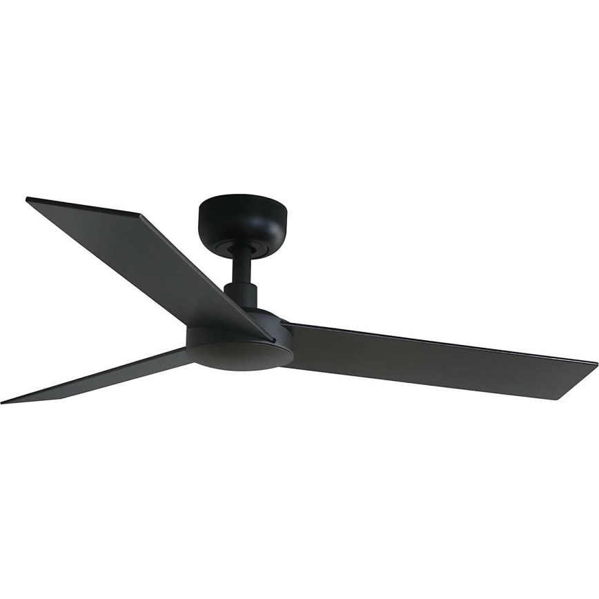FARO 34296WT - Wentylator sufitowy RUDDER S czarny/brązowy śr. 106 cm Wi-Fi Tuya + zdalne sterowanie