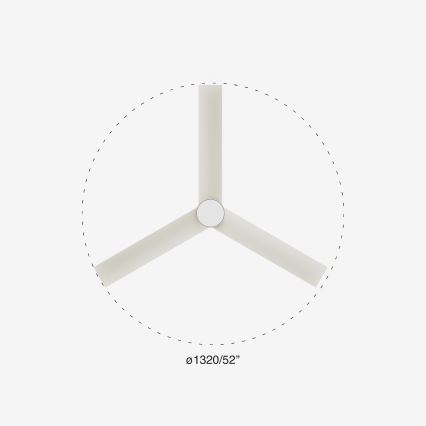 FARO 34297-1TW - LED Wentylator ściemnialny RUDDER L LED/20W/230V 2700/4000/6500K śr. 132 cm + pilot zdalnego sterowania