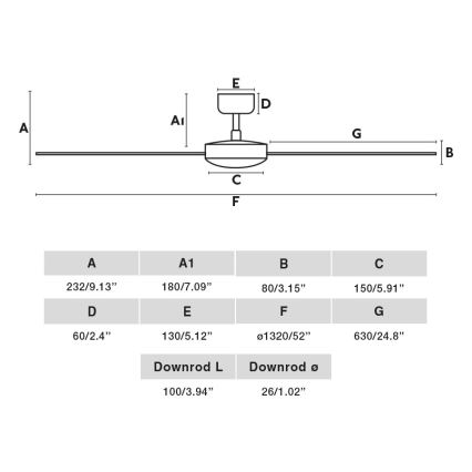 FARO 34297WP - Wentylator sufitowy RUDDER L biały śr. 132 cm SMART + pilot zdalnego sterowania
