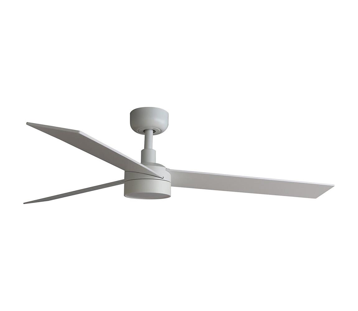 FARO 34297WT1S - LED ściemnialny wentylator sufitowy RUDDER L, 18 W/230 V, CCT (regulowana temperatura barwy światła), śr. 132 cm, beżowy/biały, WT + z pilotem