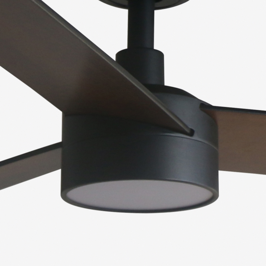 FARO 34298WT-1TW - LED Ściemnialny wentylator sufitowy RUDDER L LED/18W/230V 2700/4350/6000K czarny śr. 132 cm Wi-Fi Tuya + pilot zdalnego sterowania
