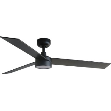 FARO 34298WT-1TW - LED Ściemnialny wentylator sufitowy RUDDER L LED/18W/230V 2700/4350/6000K czarny śr. 132 cm Wi-Fi Tuya + pilot zdalnego sterowania