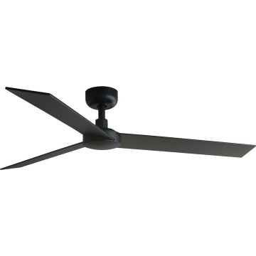 FARO 34298WT - Wentylator sufitowy RUDDER L czarny/wenge śr. 132 cm Wi-Fi Tuya + pilot zdalnego sterowania