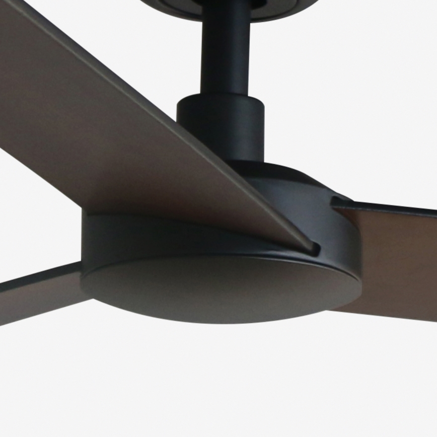FARO 34298WT - Wentylator sufitowy RUDDER L czarny/wenge śr. 132 cm Wi-Fi Tuya + pilot zdalnego sterowania