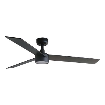 FARO 34298WT1S - LED ściemnialny wentylator sufitowy RUDDER L LED/18W/230V 2700/3000/4000K śr. 132 cm brązowy/czarny Wi-Fi Tuya + pilot zdalnego sterowania