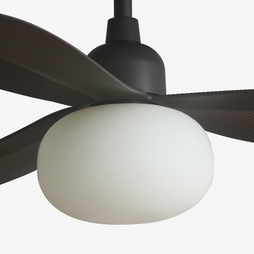 FARO 34301-11L - Wentylator sufitowy PALMA 1xE27/15W/230V brązowy śr. 129 cm IP44 + pilot zdalnego sterowania