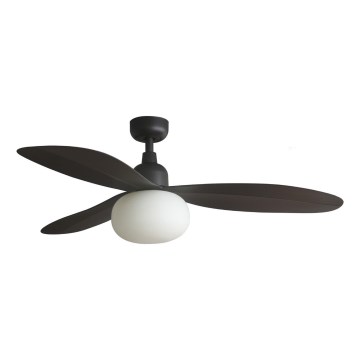 FARO 34301-11L - Wentylator sufitowy PALMA 1xE27/15W/230V brązowy średnica 129 cm IP44 + pilot zdalnego sterowania