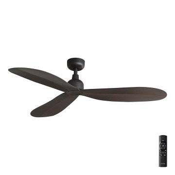 FARO 34301 - Wentylator sufitowy PALMA brązowy śr. 129 cm IP44 + pilot zdalnego sterowania