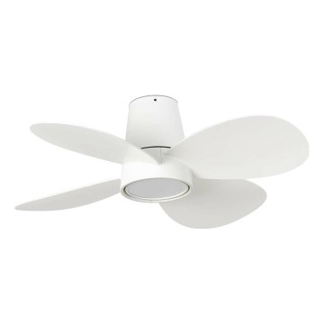 FARO 34315 - LED Ściemnialny wentylator sufitowy KLOVER S LED/20W/230V 2700/4000/6500K biały śr. 80 cm + pilot zdalnego sterowania
