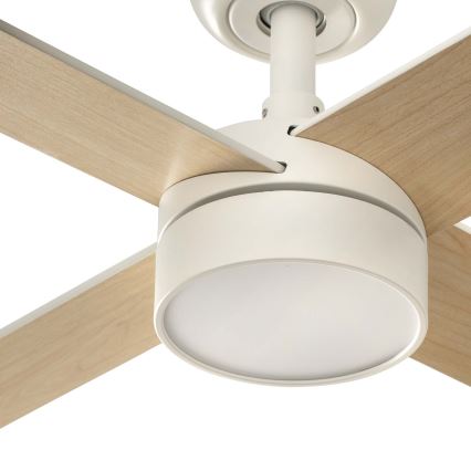 FARO 34355-1TW - LED Ściemnialny wentylator sufitowy RUDDER L LED/20W/230V biały/beżowy śr. 132 cm + pilot zdalnego sterowania