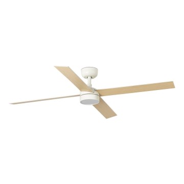 FARO 34355-1TW - LED Ściemnialny wentylator sufitowy RUDDER L LED/20W/230V biały/beżowy śr. 132 cm + pilot zdalnego sterowania
