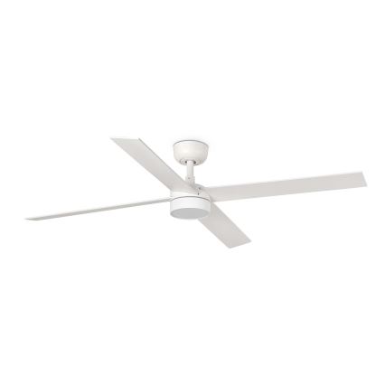 FARO 34355WT-1TW - LED Ściemnialny wentylator sufitowy RUDDER L LED/18W/230V 2700/4350/6000K biały/beżowy śr. 132 cm Wi-Fi Tuya + zdalne sterowanie