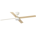 FARO 34355WT-1TW - Ściemnialny wentylator sufitowy LED RUDDER L LED/18W/230V 2700/3000/4000K biały/beżowy Ø 132 cm Wi-Fi Tuya + zdalne sterowanie