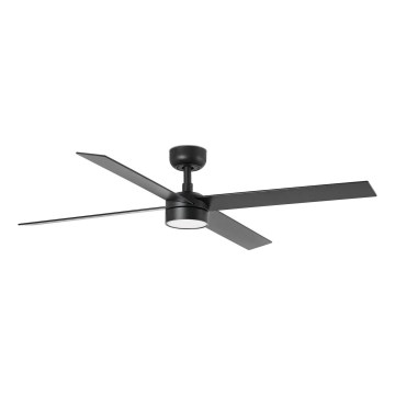 FARO 34356-1TW - LED Ściemnialny wentylator sufitowy RUDDER L LED/20W/230V czarny/brązowy śr. 132 cm + zdalne sterowanie