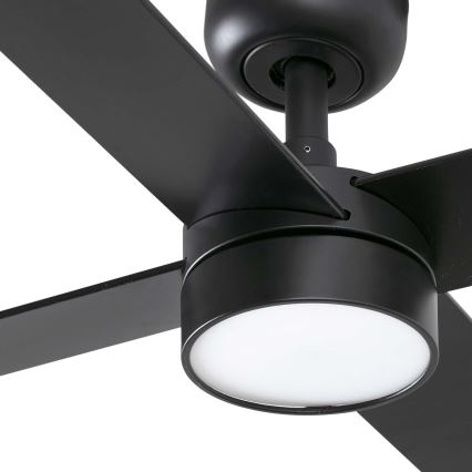 FARO 34356WT-1TW - LED Ściemnialny wentylator sufitowy RUDDER L LED/18W/230V 2700/4350/6000K brązowy/czarny śr. 132 cm Wi-Fi Tuya + pilot zdalnego sterowania