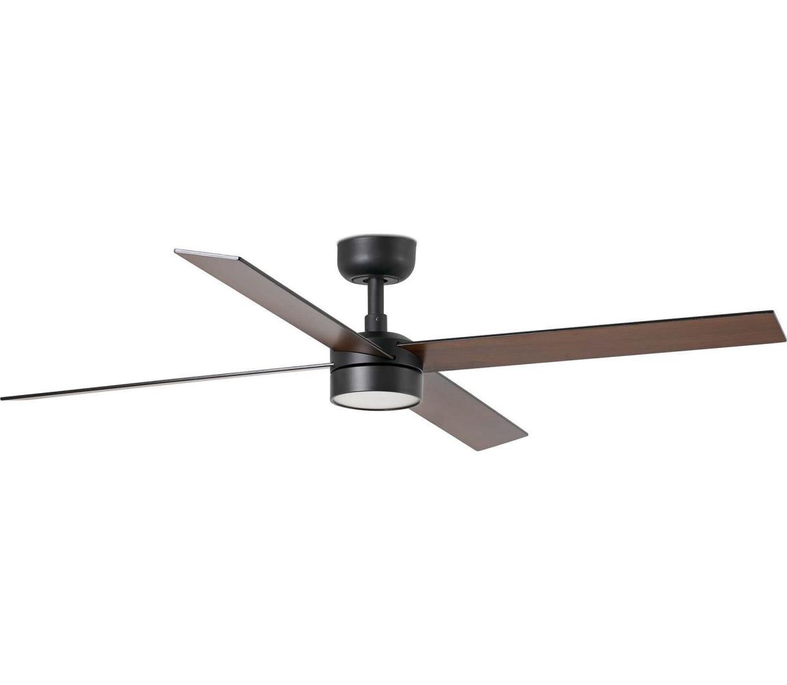 FARO 34356WT1S- LED ściemnialny wentylator RUDDER L 18W/230V CCT śr. 132 cm brąz./czarn. WT + DO