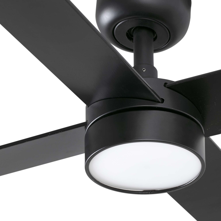 FARO 34356WT1S - ściemnialny wentylator sufitowy LED RUDDER L LED/18W/230V 2700/3000/4000K śr. 132 cm brązowy/czarny Wi‑Fi Tuya + pilot zdalnego sterowania