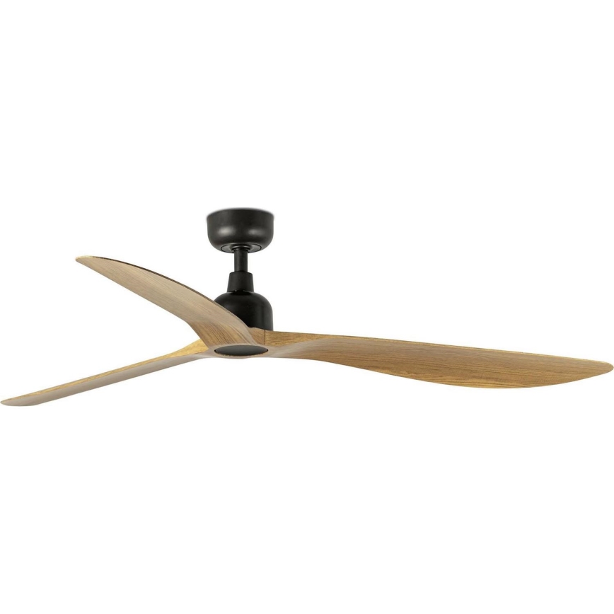 FARO 34360WT - Wentylator sufitowy OUTWOOD L brązowy/czarny śr. 150 cm Wi-Fi Tuya IP44 + zdalne sterowanie