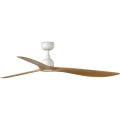 FARO 34361WT - Wentylator sufitowy OUTWOOD L brązowy/biały średnica 150 cm Wi-Fi Tuya IP44 + zdalne sterowanie