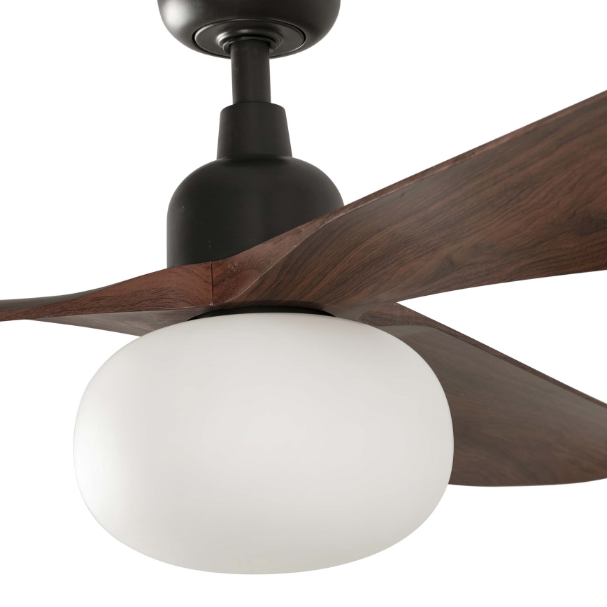 FARO 34362WT-11L - Wentylator sufitowy OUTWOOD L 1xE27/15W/230V brązowy/czarny śr. 150 cm Wi-Fi Tuya IP44 + zdalne sterowanie
