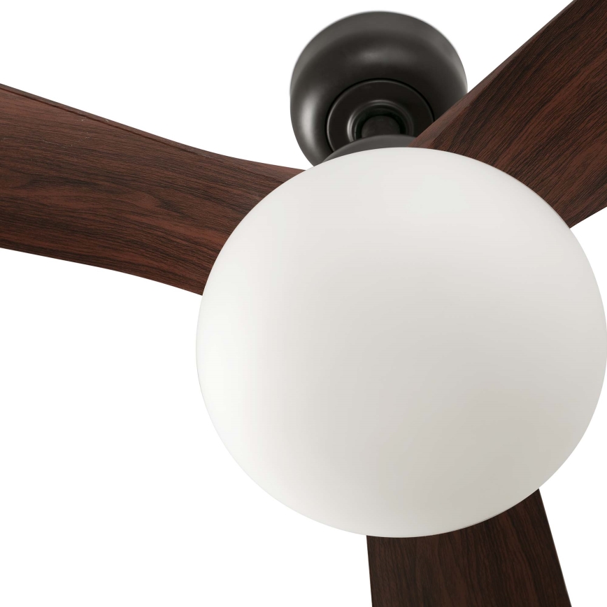 FARO 34362WT-11L - Wentylator sufitowy OUTWOOD L 1xE27/15W/230V brązowy/czarny śr. 150 cm Wi-Fi Tuya IP44 + zdalne sterowanie