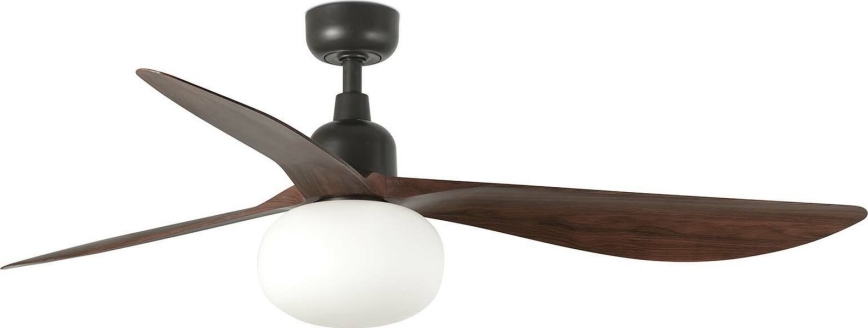 FARO 34362WT-11L - Wentylator sufitowy OUTWOOD L 1xE27/15W/230V brązowy/czarny śr. 150 cm Wi-Fi Tuya IP44 + zdalne sterowanie