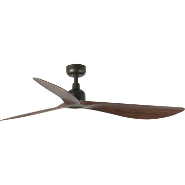 FARO 34362WT - Wentylator sufitowy OUTWOOD L brązowy/czarny śr. 150 cm Wi-Fi Tuya IP44 + zdalne sterowanie