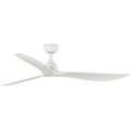 FARO 34363 - Wentylator sufitowy OUTWOOD L biały śr. 150 cm IP44 + pilot zdalnego sterowania