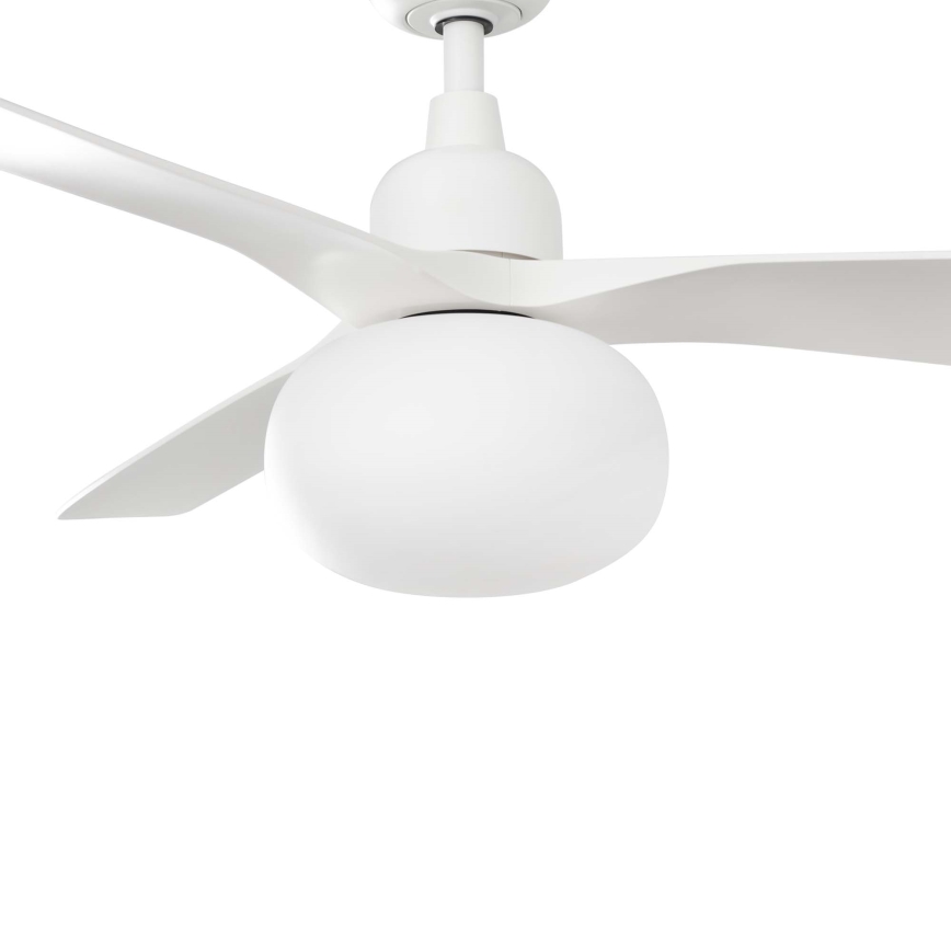 FARO 34363WT-11L - Wentylator sufitowy OUTWOOD L 1xE27/15W/230V biały śr. 150 cm Wi-Fi Tuya IP44 + zdalne sterowanie