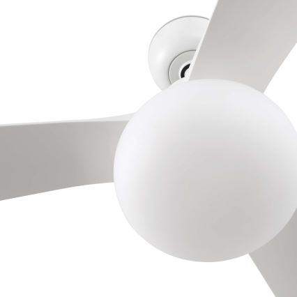 FARO 34363WT-11L - Wentylator sufitowy OUTWOOD L 1xE27/15W/230V biały, średnica 150 cm, Wi-Fi Tuya, IP44 + zdalne sterowanie