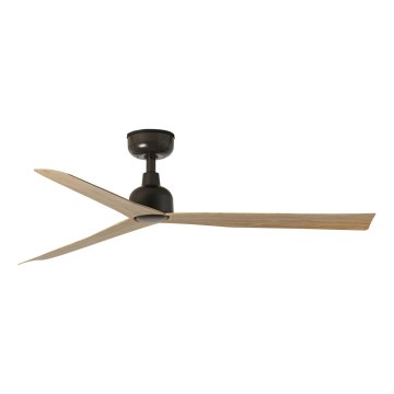 FARO 34371 - Wentylator sufitowy MARINE M, śr. 125 cm, brązowo-czarny, IP44 + pilot zdalnego sterowania