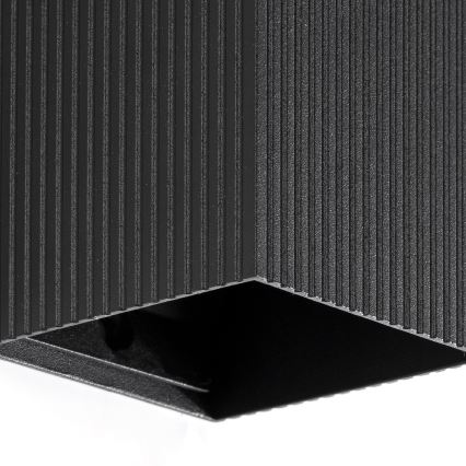 FARO 40535 - Kinkiet SOLE 1xGU10/8W/230V czarny wcięta kanciasty