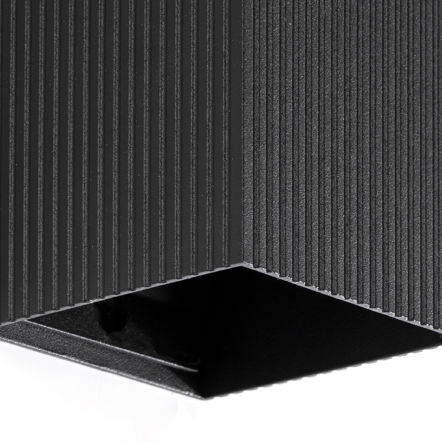 FARO 40535 - Kinkiet SOLE 1xGU10/8W/230V czarny wcięta kanciasty