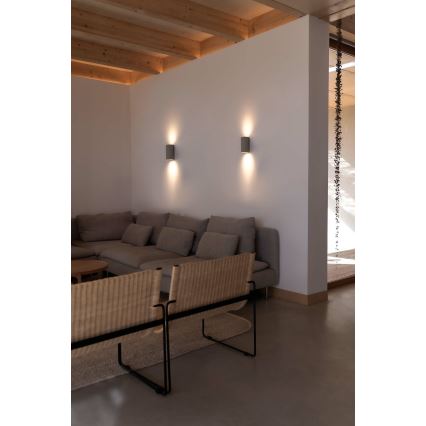 FARO 40540 - Kinkiet SOLE 2xGU10/8W/230V szary okrągły
