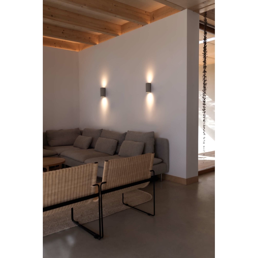 FARO 40540 - Kinkiet SOLE 2xGU10/8W/230V szary okrągły