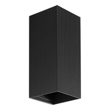 FARO 40566 - Kinkiet SOLE 2xGU10/8W/230V czarny wcięta kanciasty