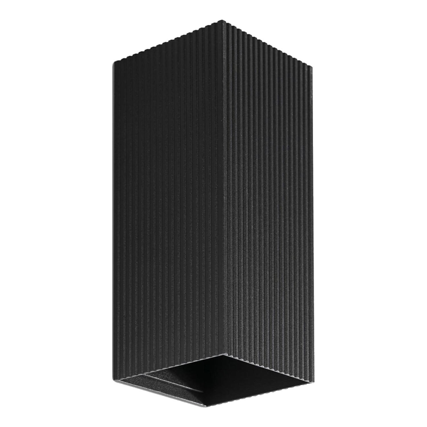 FARO 40566 - Kinkiet SOLE 2xGU10/8W/230V czarny wcięta kanciasty