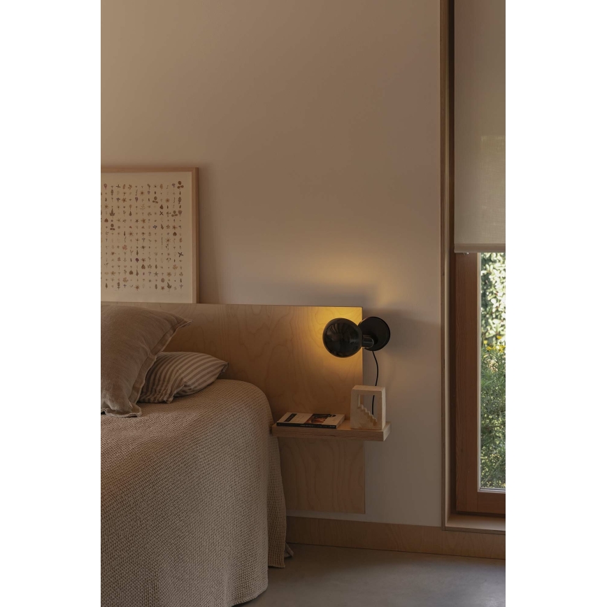 FARO 56100 - Lampa stołowa z klipsem 2w1 BELA 1xE27/15W/230V czarna